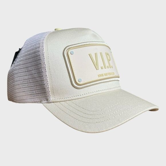NWT John Hatter & Co VIP Trucker Hat Cap Ivory/Cream Adjustable Unisex Streetwea main image 11